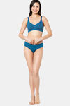 Amante Double Layered Non Wired Full Coverage Super Support Bra - Blue Saffire — thumbnail 5